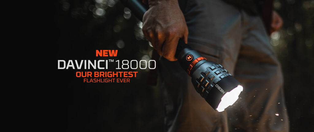 DAVINCI 18000 Lumen Handheld Rechargeable Flashlight