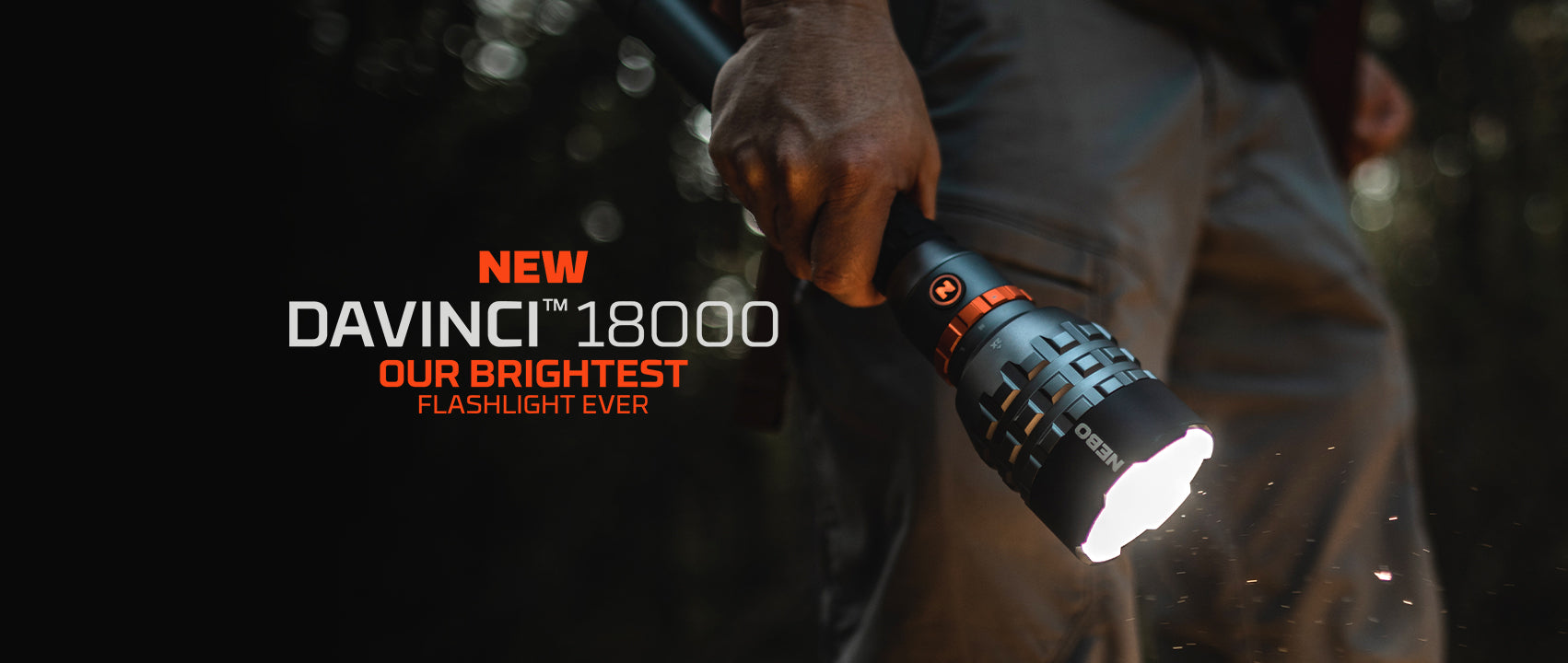 DAVINCI 18000 Lumen Handheld Rechargeable Flashlight