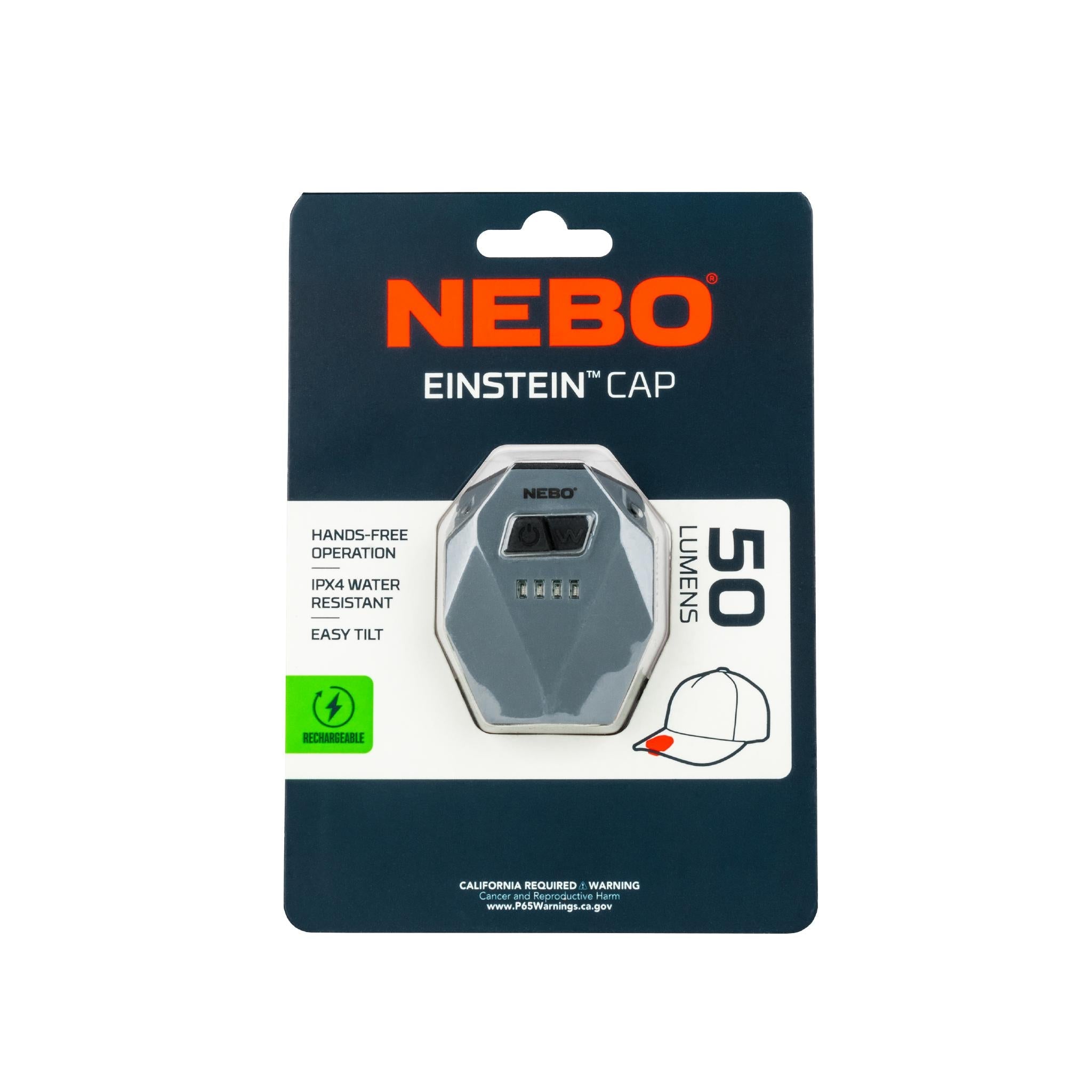 EINSTEIN Cap light 50 Lumen Rechargeable
