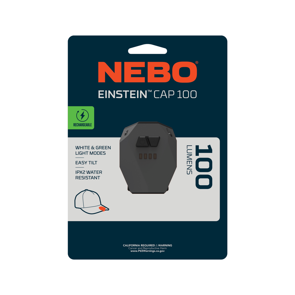 EINSTEIN Cap light 100 Lumen Rechargeable